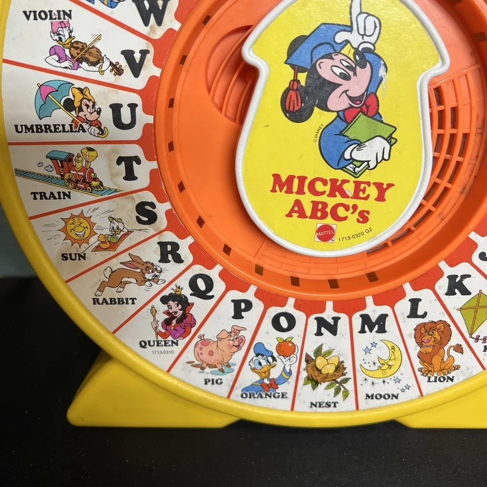 Vintage 1989 Mattel Disney‎ See 'N Say Mickey Mouse ABC's Learning Toy Works!
